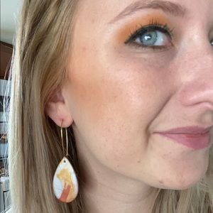 Handmade clay earring